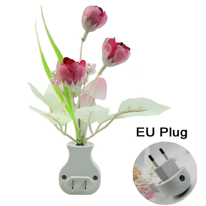 LED Mushroom Night Light Lamp with Auto Sensor